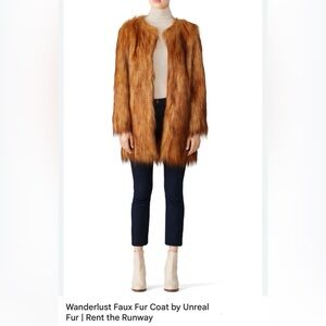 Unreal Fur Wanderlust Faux Fur Coat - Brown Small